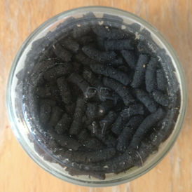 Biochar-fertilizer compound, pelletized, produced by Charpy team